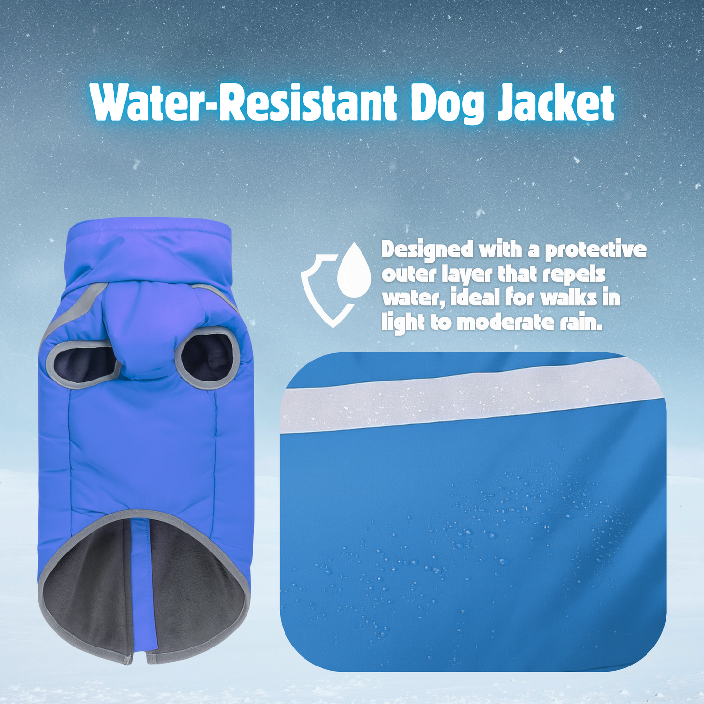 Waterproof Reflective Dog Coat for Medium and Large Breeds – Outdoor Jacket